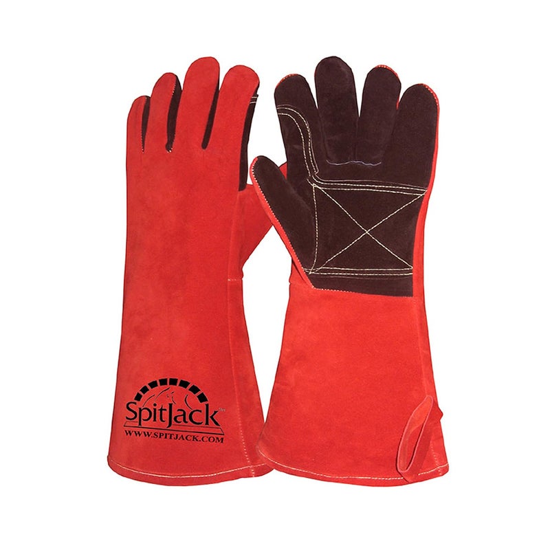 SPITJACK Heat Resistant Fire Protection Fireplace Gloves for Grill, Welding, BBQ Cooking, Wood Stove, Oven, and Kitchen - Image 1